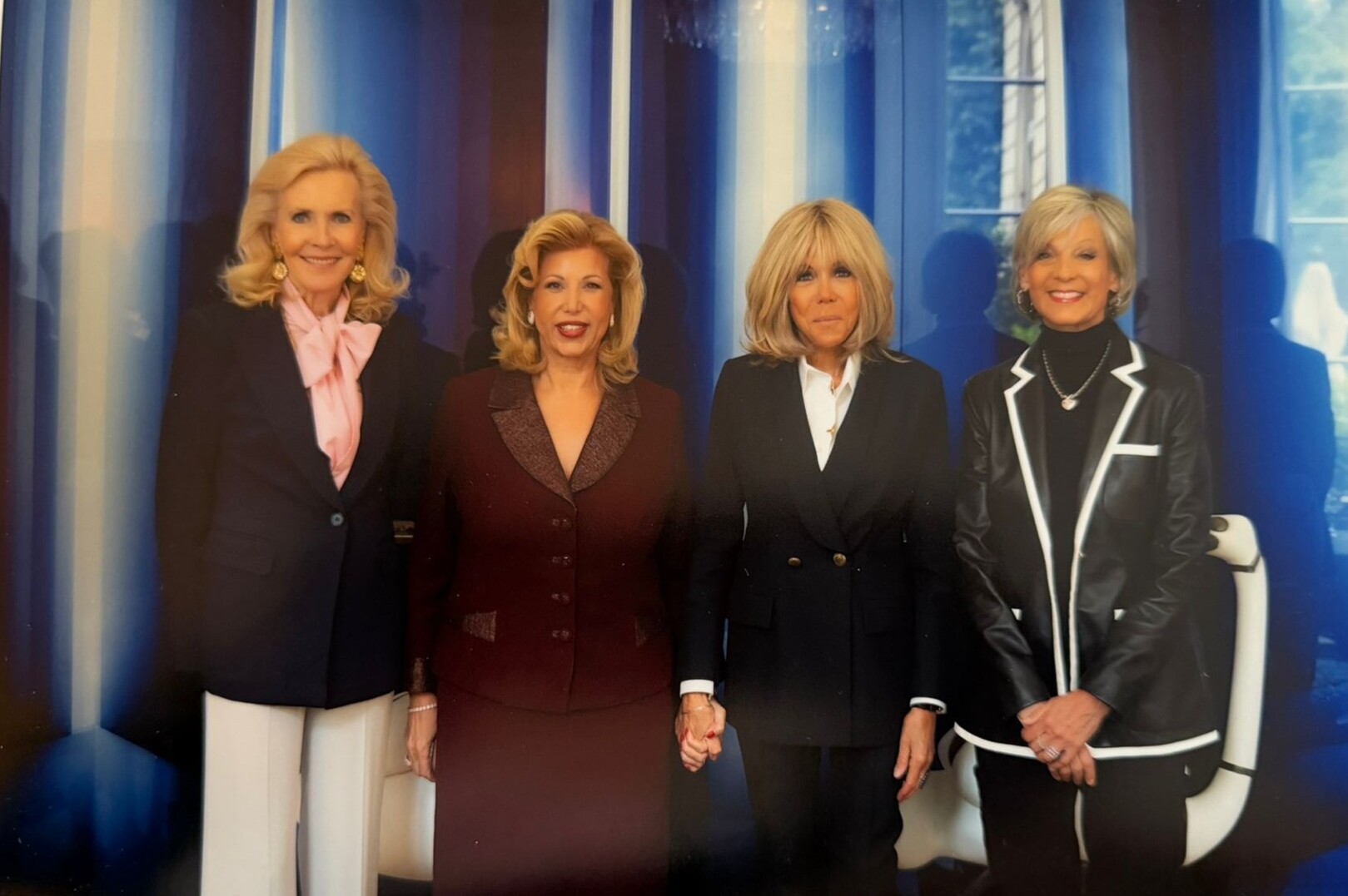 Dominique Ouattara attends luncheon hosted by Brigitte Macron at Élysée Palace